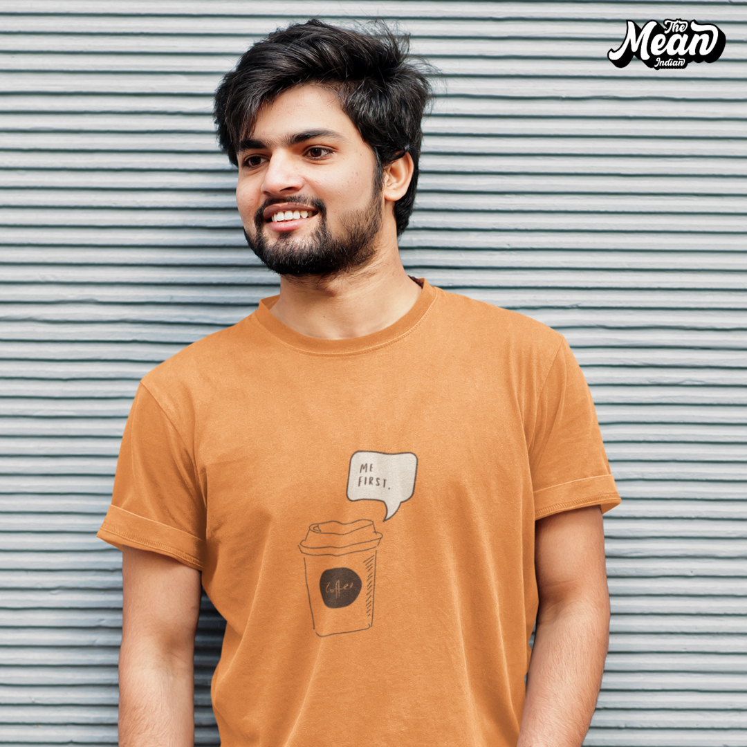 Coffee First - Boring Men's T-shirt The Mean Indian Store