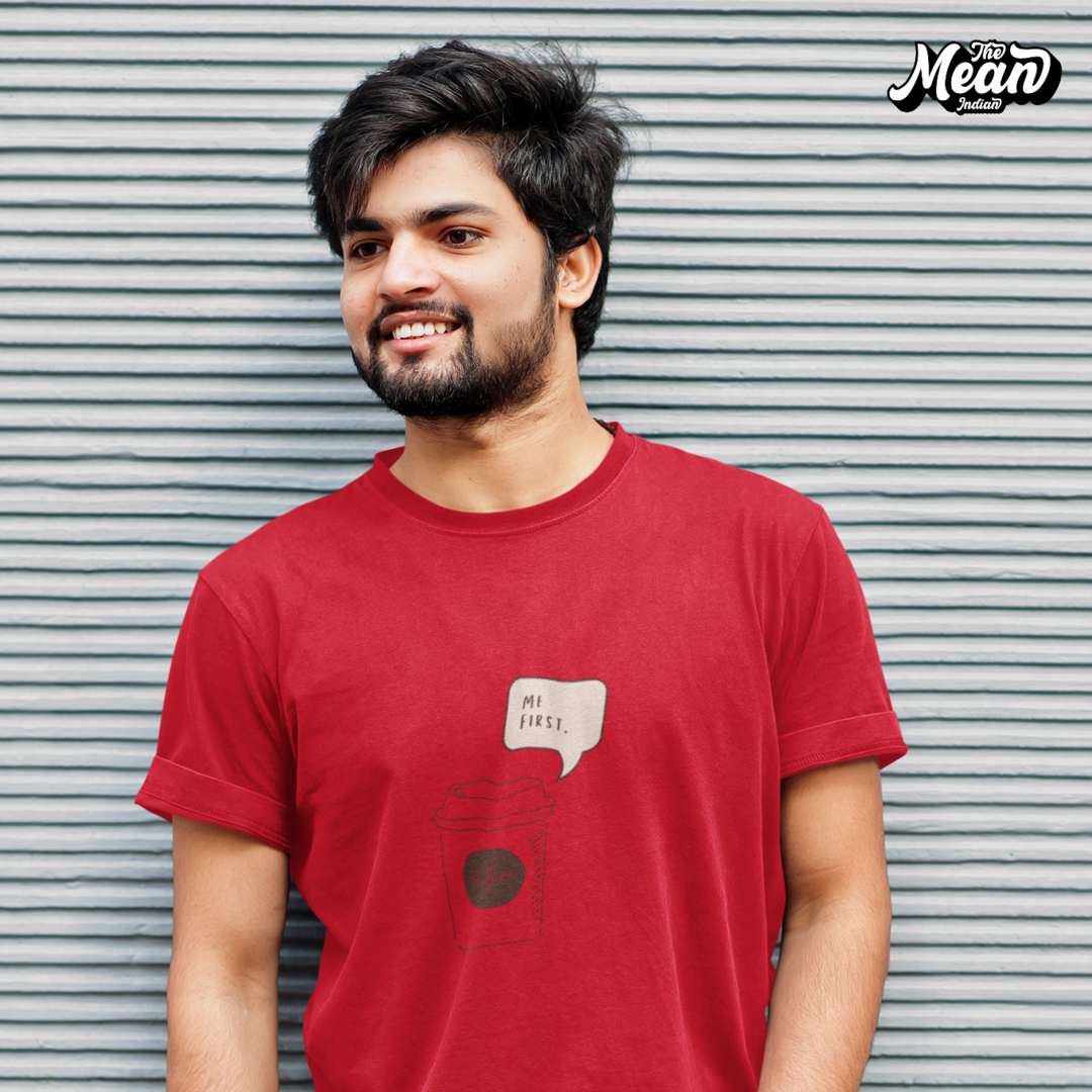Coffee First - Boring Men's T-shirt The Mean Indian Store