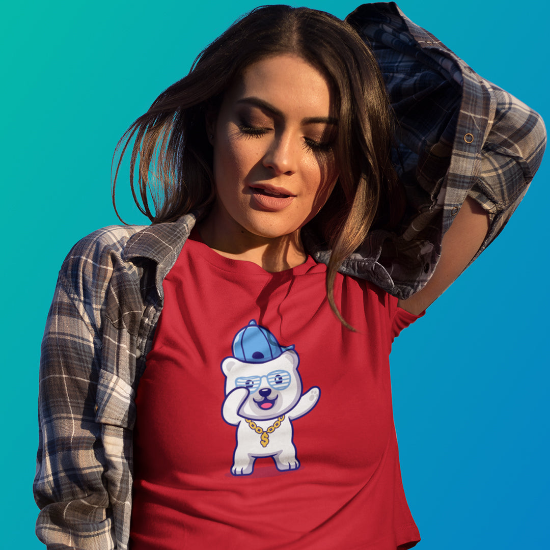 Dab Polar Bear - Women's Crop Top The Mean Indian Store