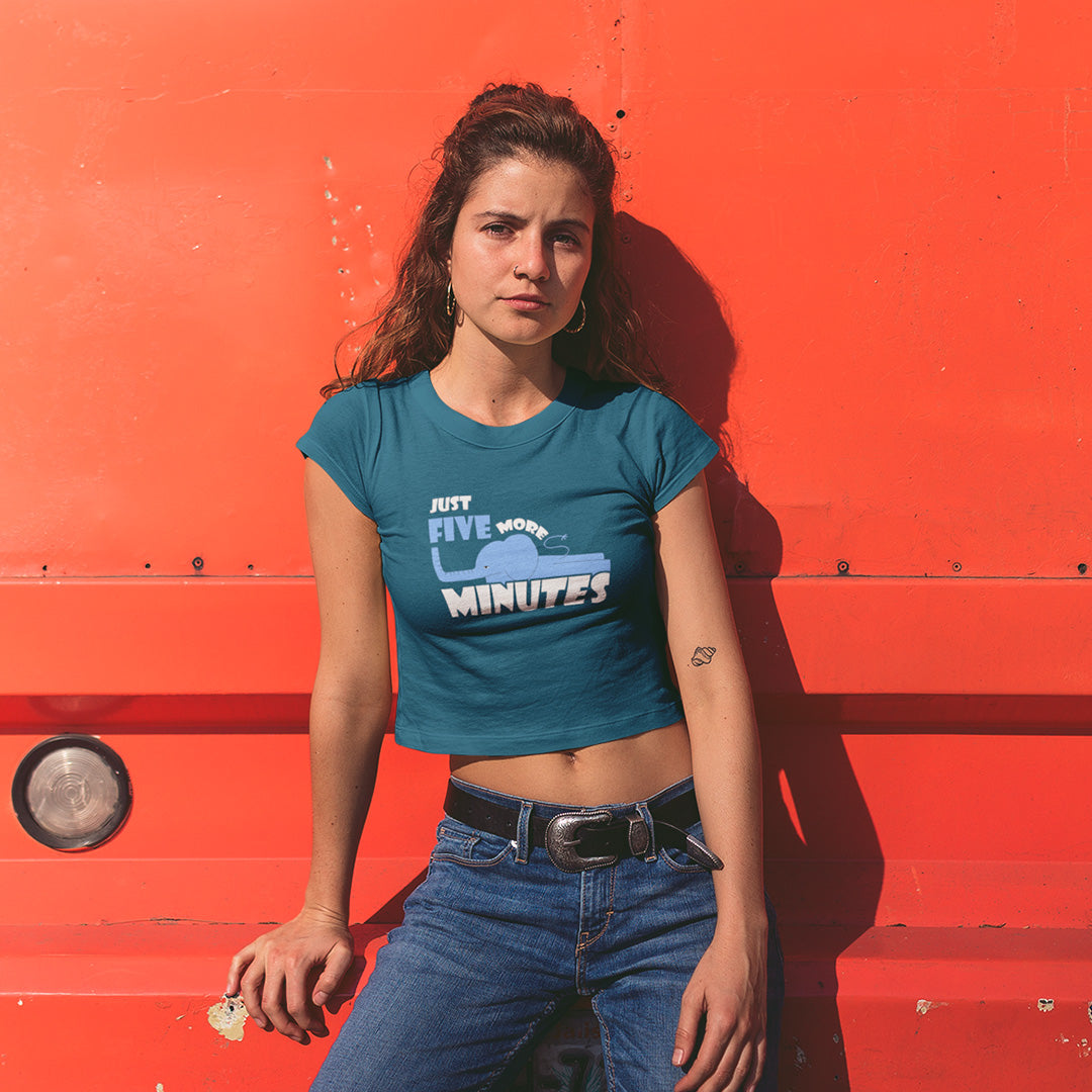 Just Five More Minutes - Women's Crop Top The Mean Indian Store