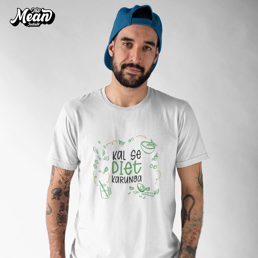 Kal Se Diet Karunga - Men's Hindi T-shirt The Mean Indian Store