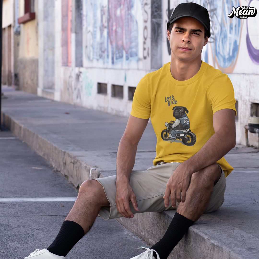 Let's Ride Pug - Boring Men's T-shirt The Mean Indian Store