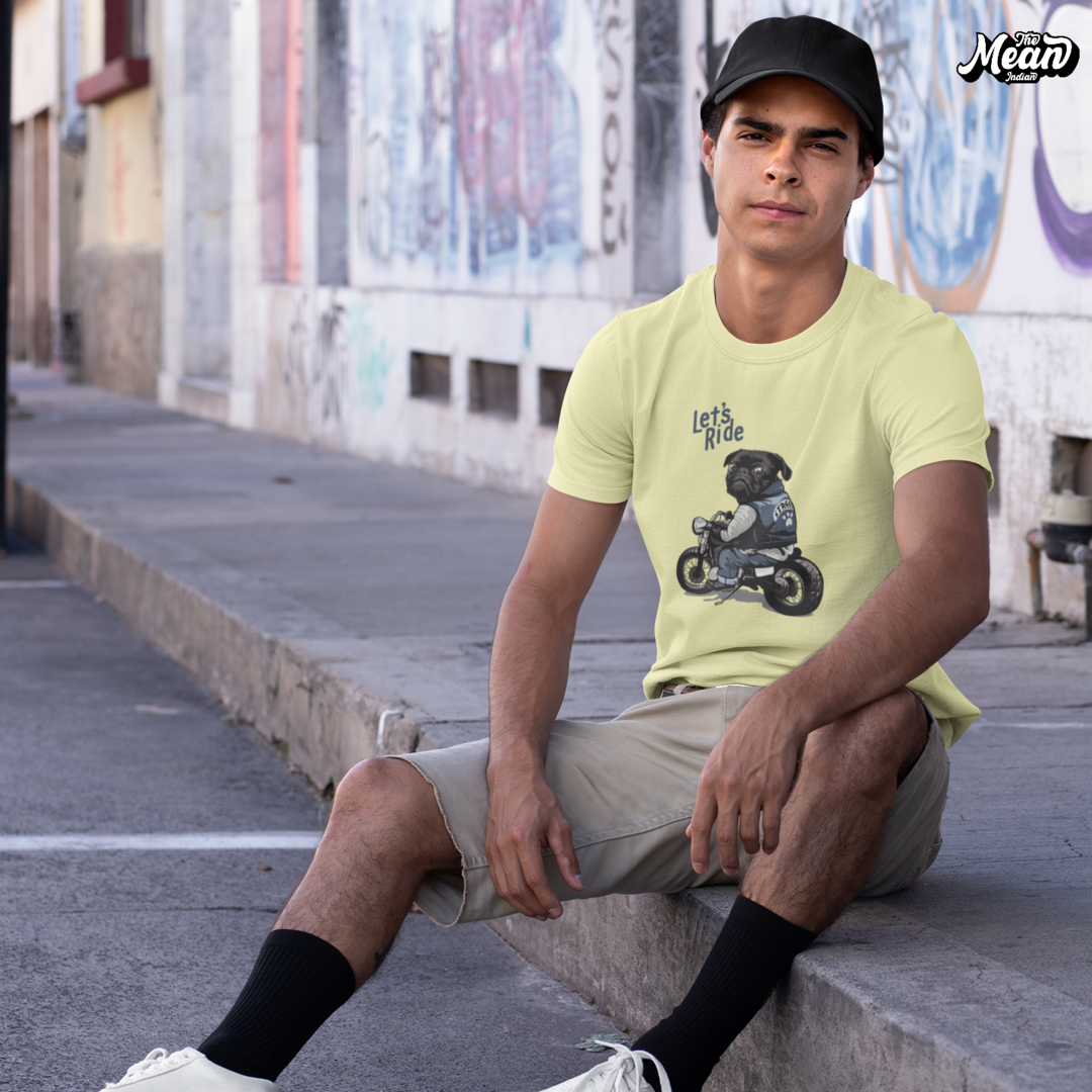 Let's Ride Pug - Boring Men's T-shirt The Mean Indian Store