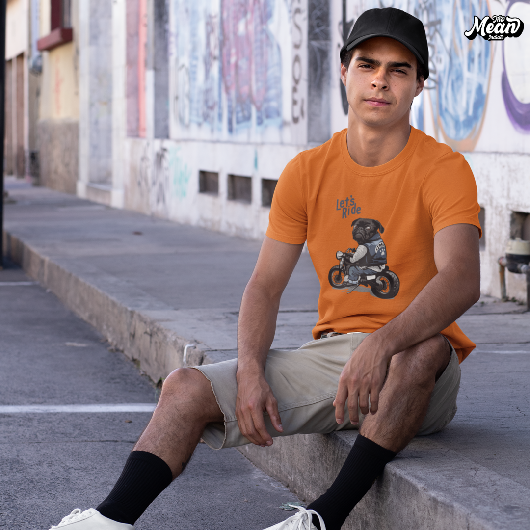 Let's Ride Pug - Boring Men's T-shirt The Mean Indian Store
