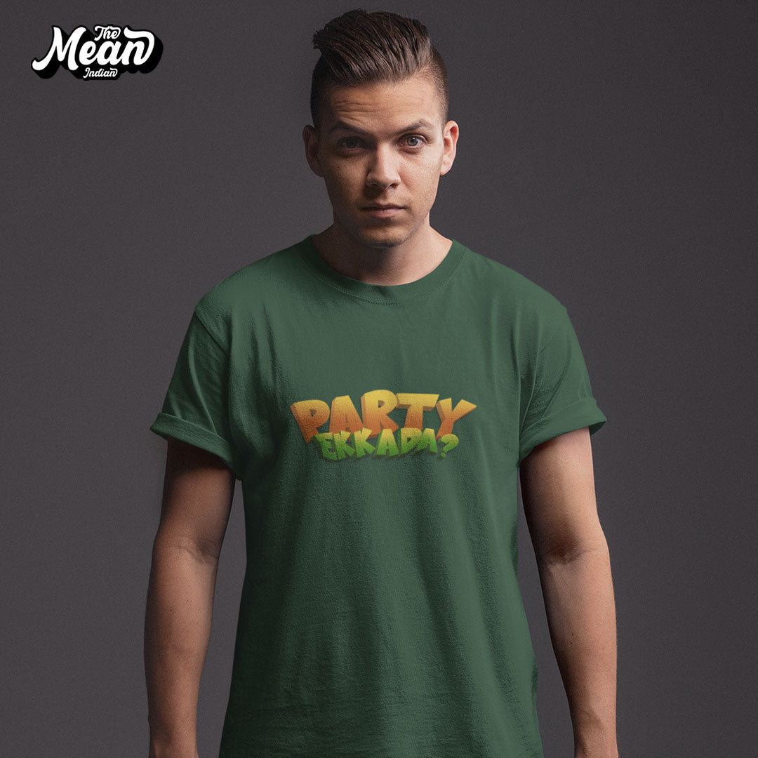 Men's Telugu - Party Ekkada T-shirt The Mean Indian Store