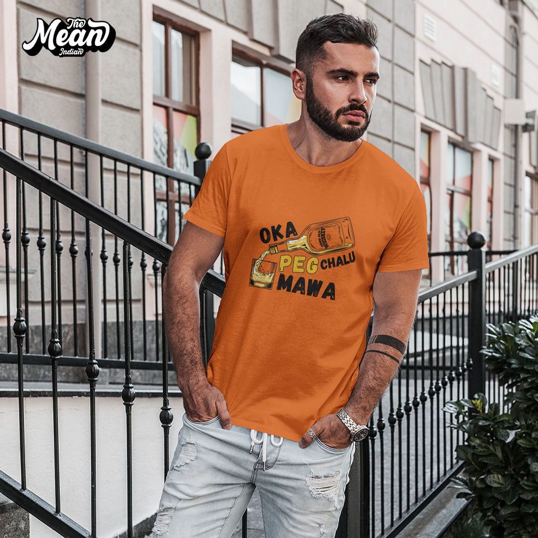Okka Peg Chalu Mawa - Telugu T-shirt The Mean Indian Store