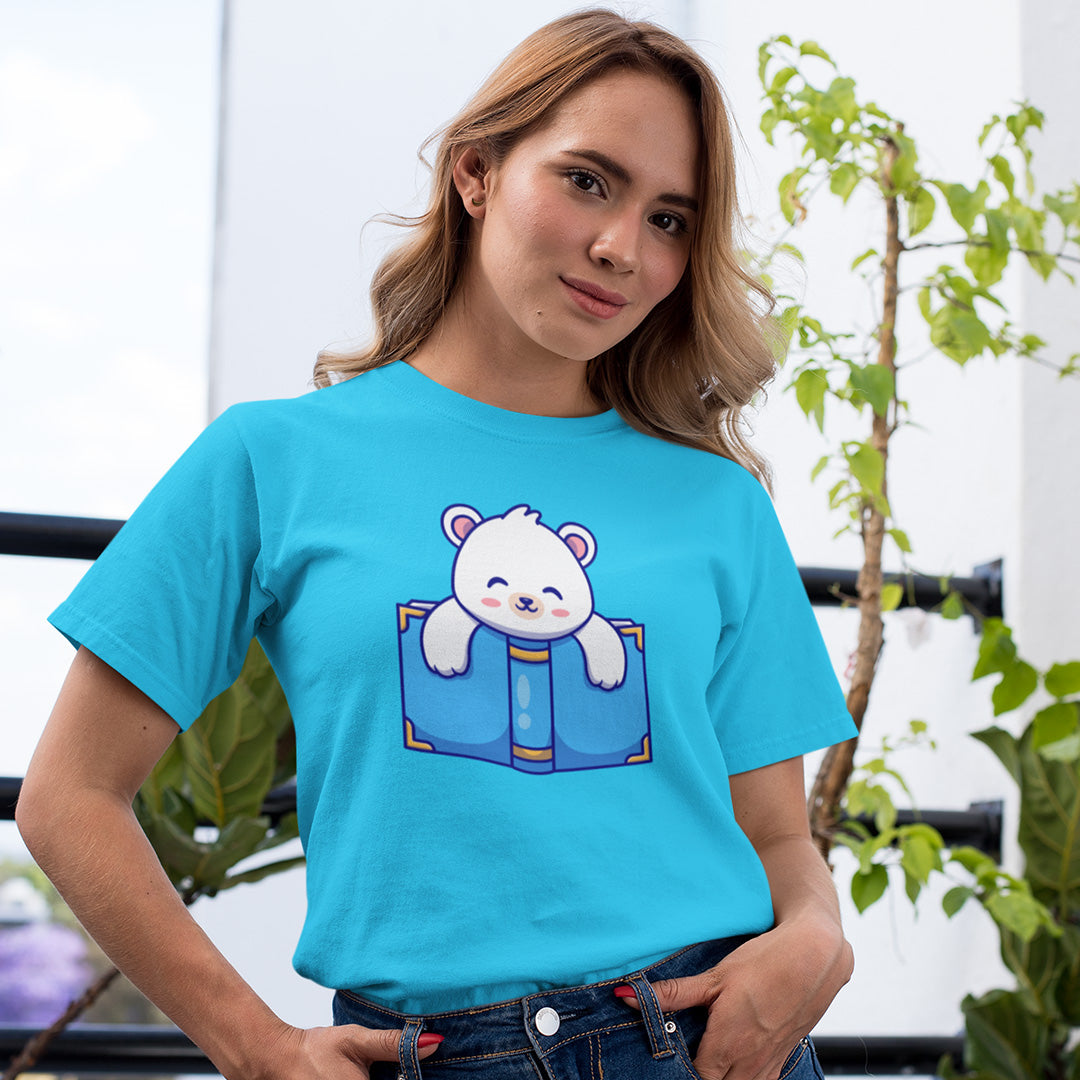 Polar Bear Reading - Women's T-shirt The Mean Indian Store