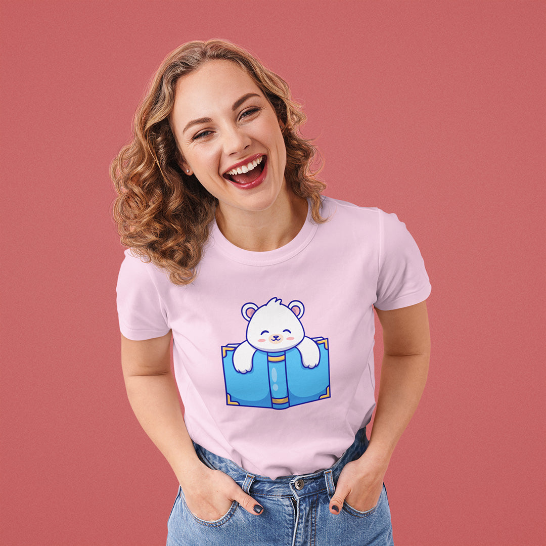 Polar Bear Reading - Women's T-shirt The Mean Indian Store