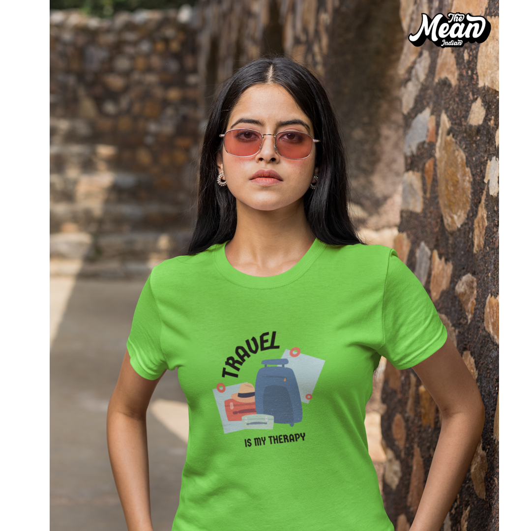 Travel is my Thearpy - Boring Women's T-shirt The Mean Indian Store