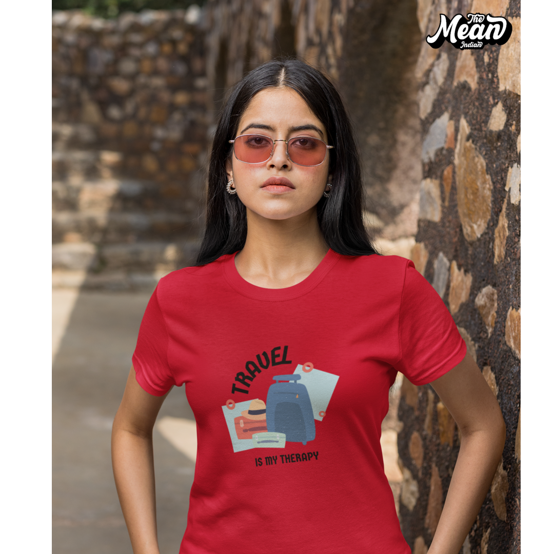 Travel is my Thearpy - Boring Women's T-shirt The Mean Indian Store