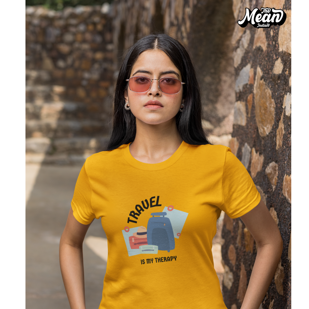 Travel is my Thearpy - Boring Women's T-shirt The Mean Indian Store