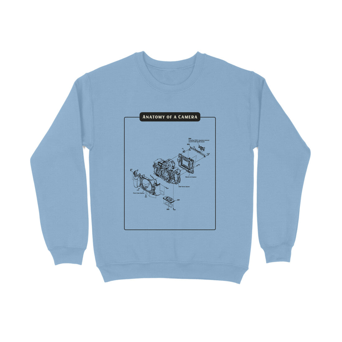 Anatomy of a Camera (Baby blue) - Men's Sweatshirt The Mean Indian Store