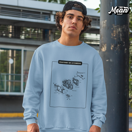 Anatomy of a Camera (Baby blue) - Men's Sweatshirt The Mean Indian Store