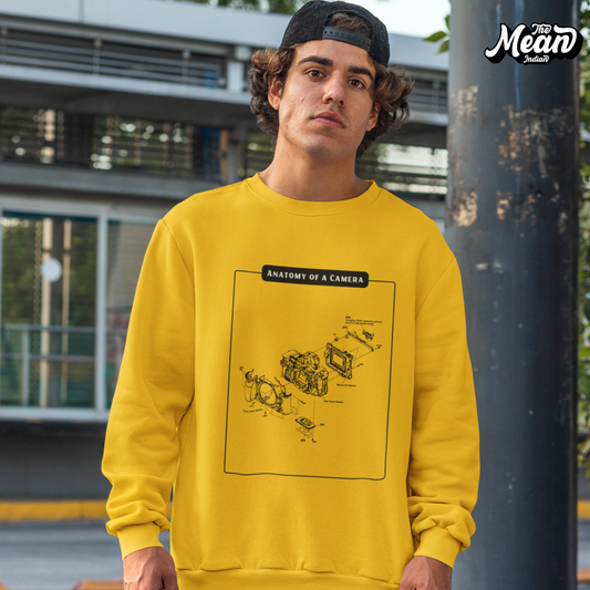 Anatomy of a Camera (Golden Yellow) - Men's Sweatshirt The Mean Indian Store