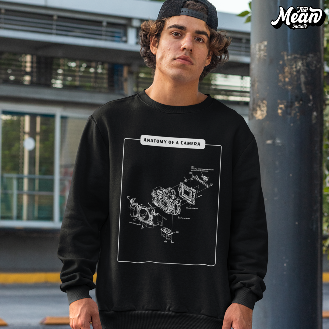 Anatomy of a Camera white - Men's Sweatshirt The Mean Indian Store
