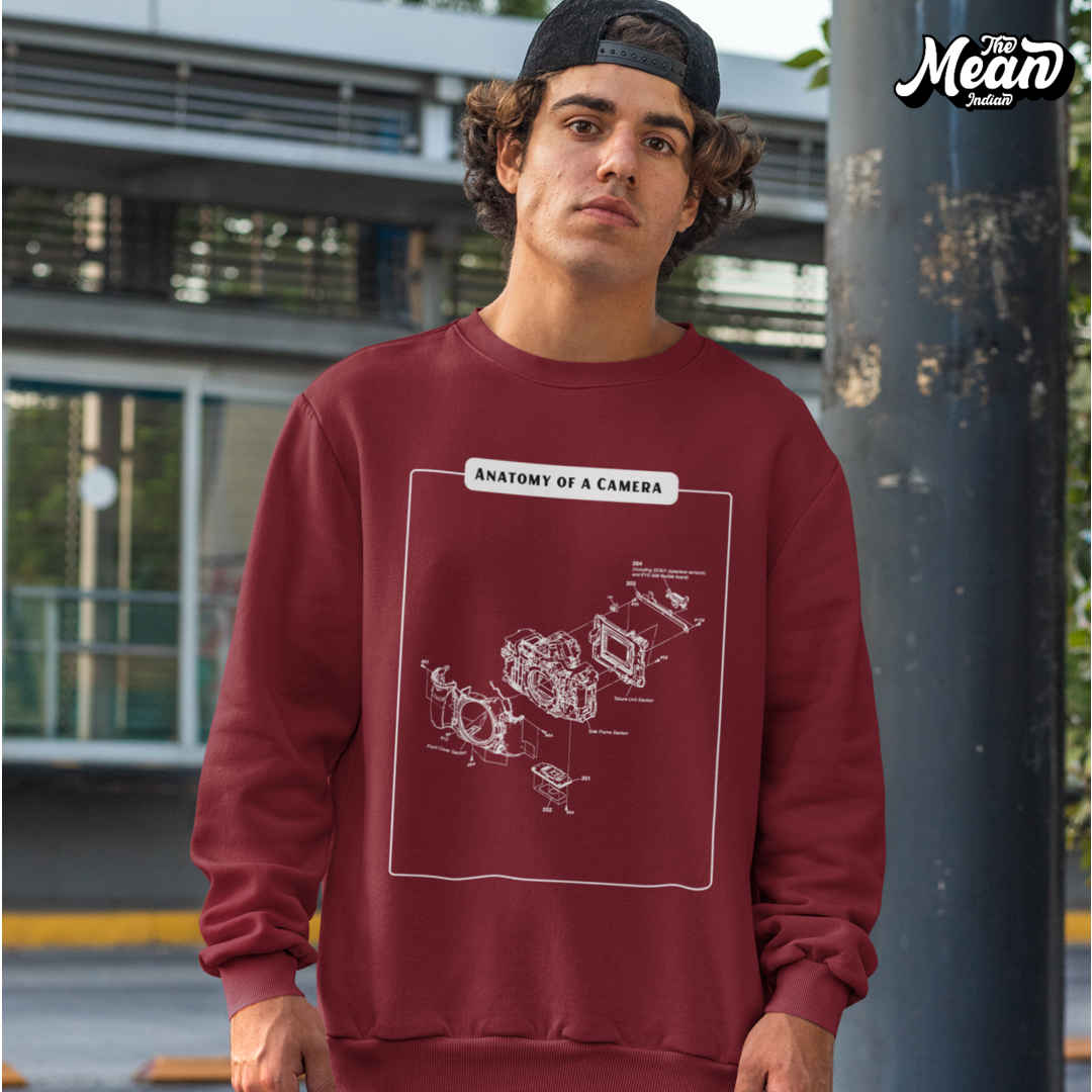 Anatomy of a Camera white - Men's Sweatshirt The Mean Indian Store