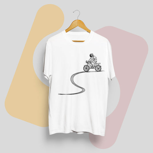 Astronaut Cycling - Men T-shirt The Mean Indian Store