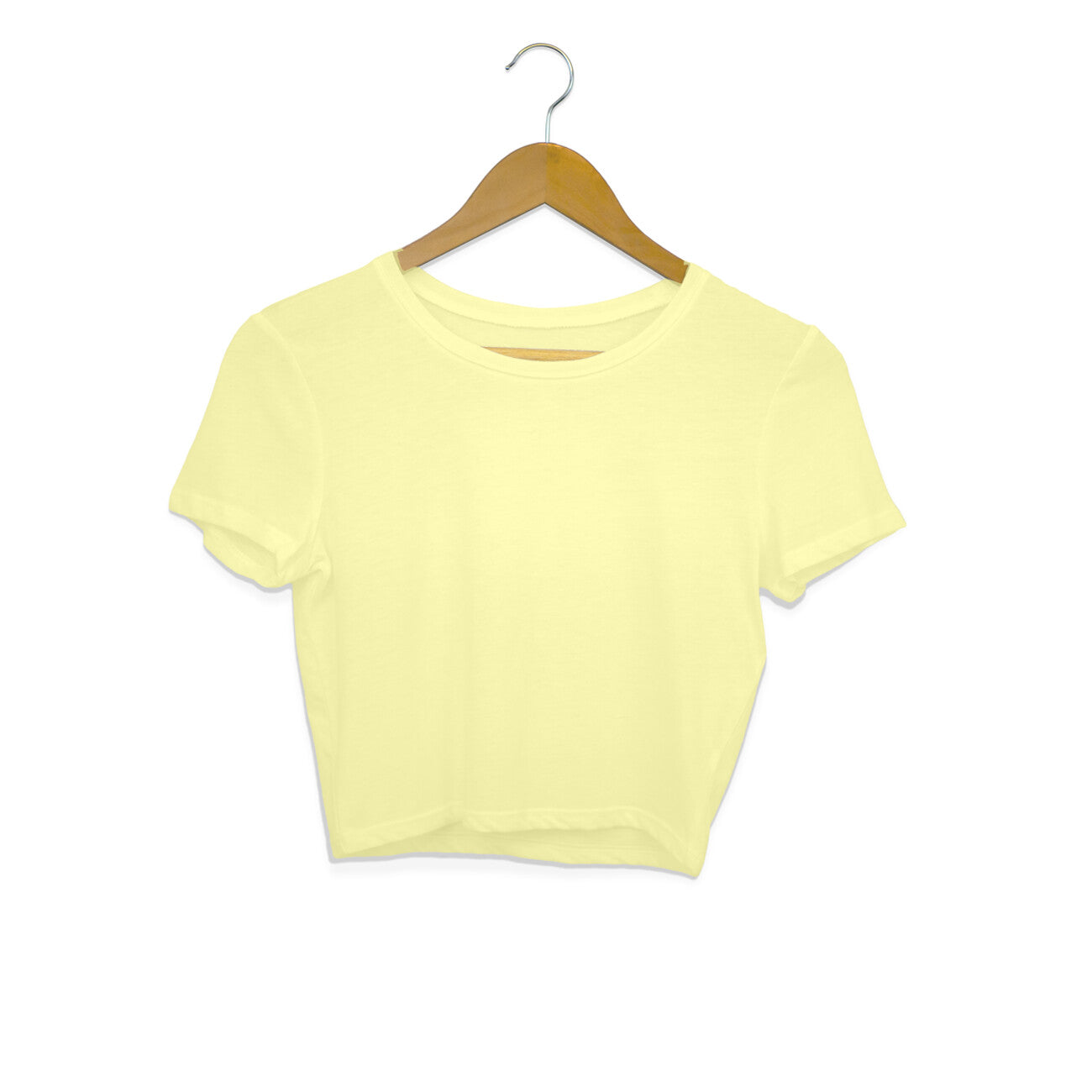 Butter Yellow Women Crop Top The Mean Indian Store