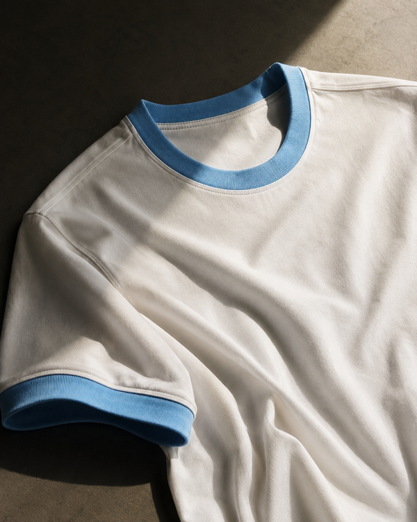 Base Ringer Tee | Blue & White