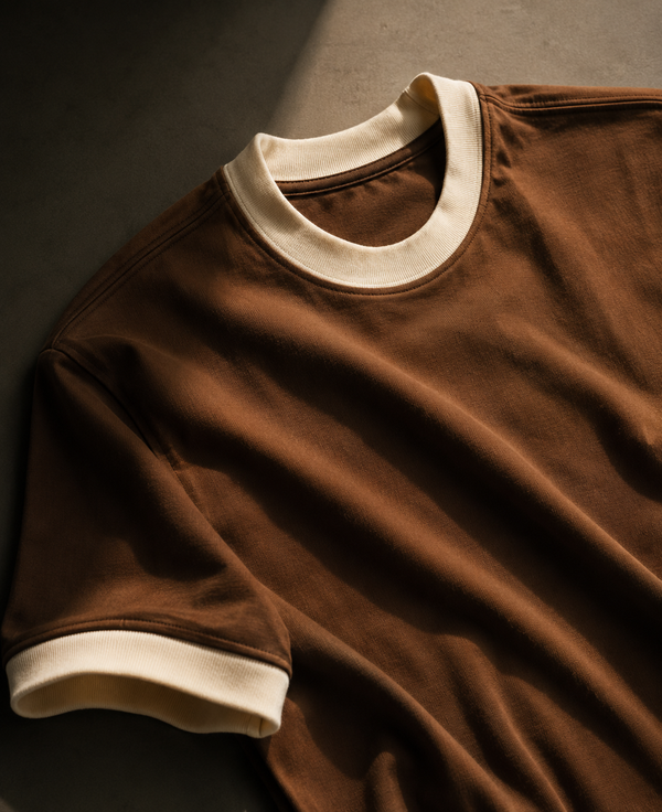 BASE Ringer Tee | Mousse & Cream