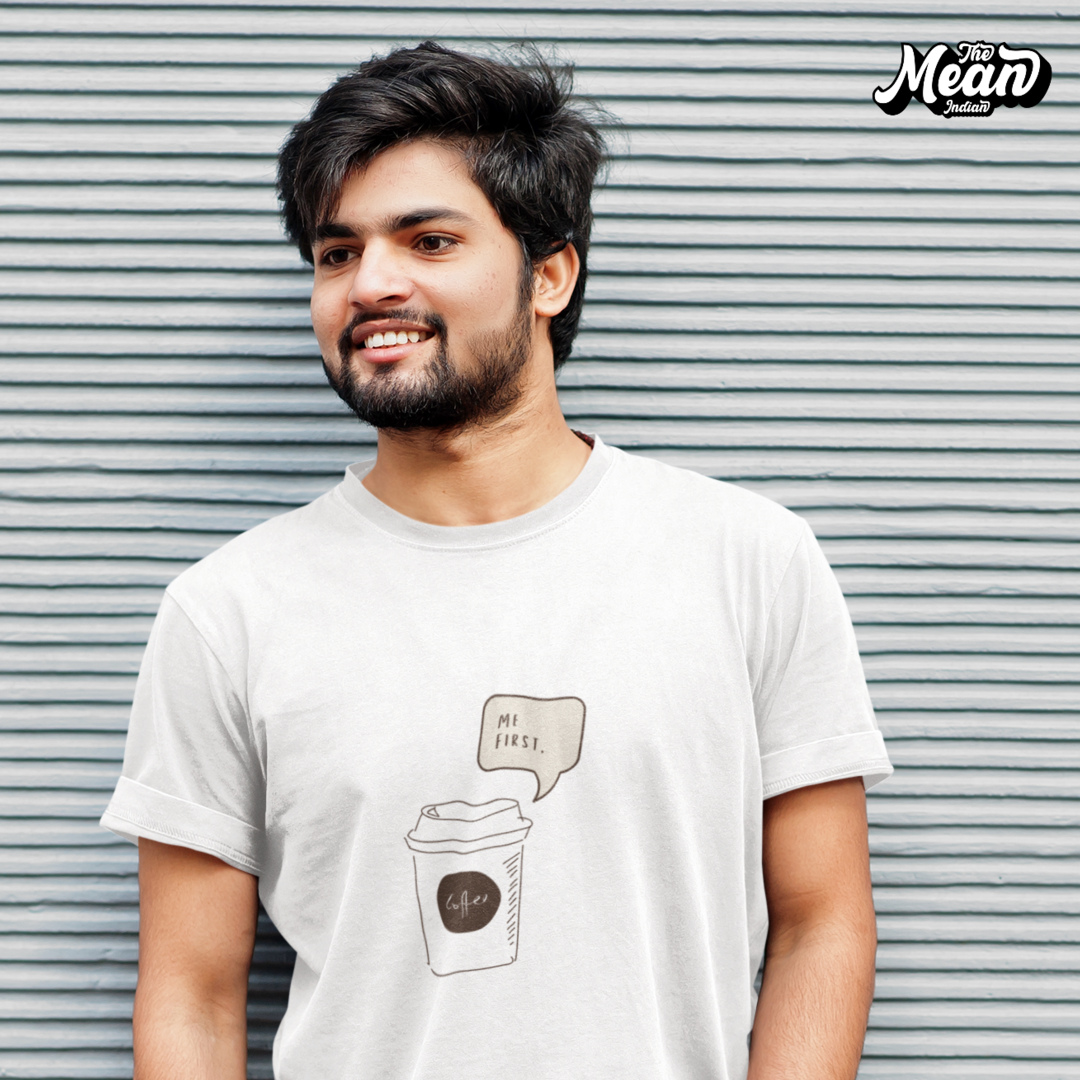 Coffee First - Boring Men's T-shirt The Mean Indian Store