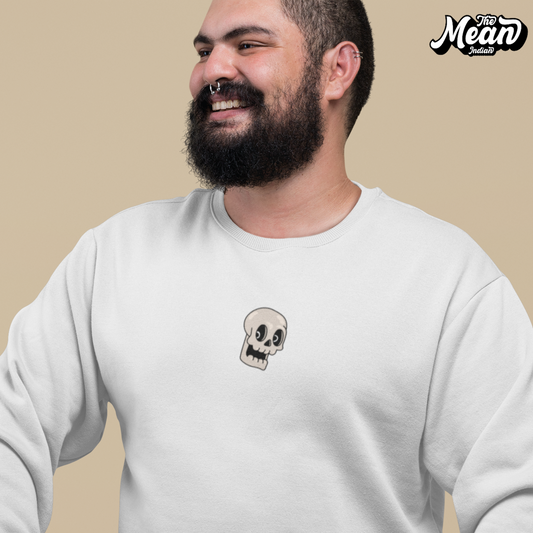 Cool Skull - White Men's Sweatshirt The Mean Indian Store