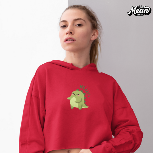 Cute Dino - Women's crop Hoodie The Mean Indian Store