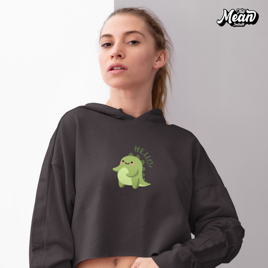 Cute Dino - Women's crop Hoodie The Mean Indian Store