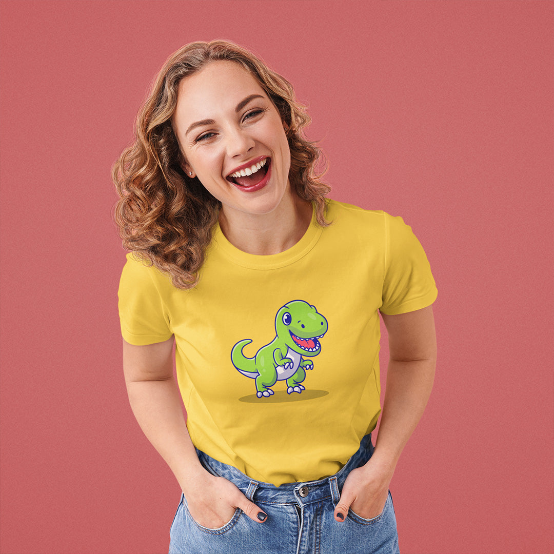 Cute Dinosaur Women's T-shirt – The Mean Indian Store