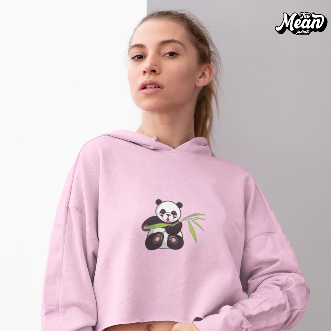 Cute Panda - Women's Crop Hoodie The Mean Indian Store