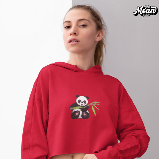 Cute Panda - Women's Crop Hoodie The Mean Indian Store