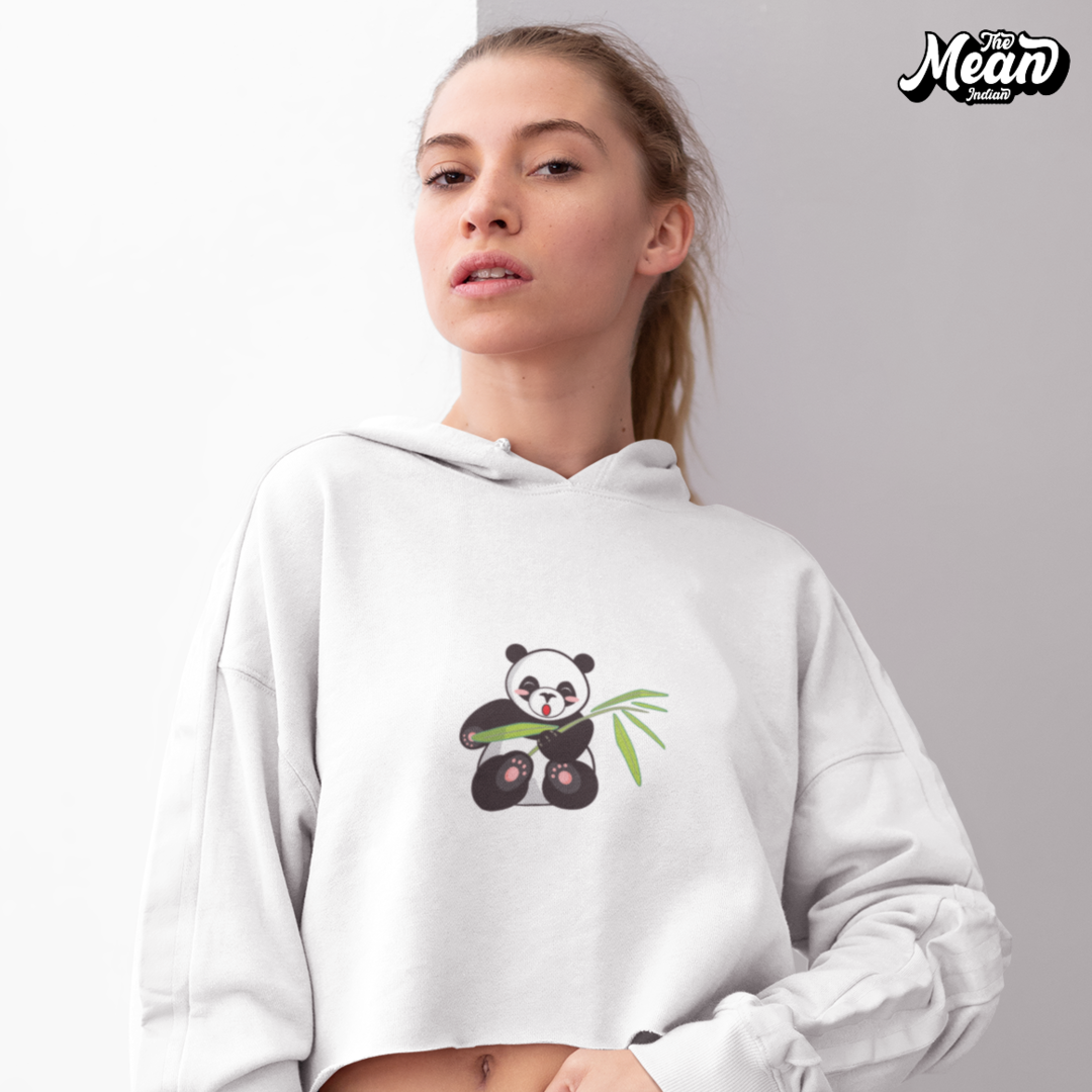 Cute Panda - Women's Crop Hoodie The Mean Indian Store
