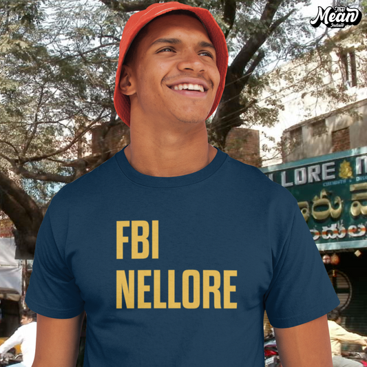 FBI Nellore Text - Men's Telugu T-shirt The Mean Indian Store