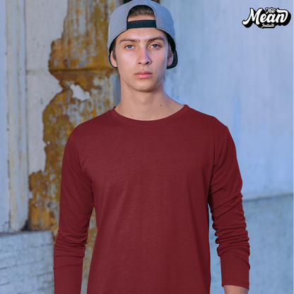 Full Sleeve Maroon T-shirt - Men The Mean Indian Store