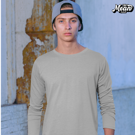 Full Sleeve Melange Grey T-shirt - Men The Mean Indian Store