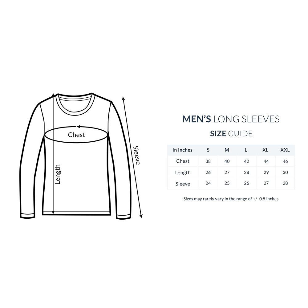 Full Sleeve Navy Blue T-shirt - Men The Mean Indian Store