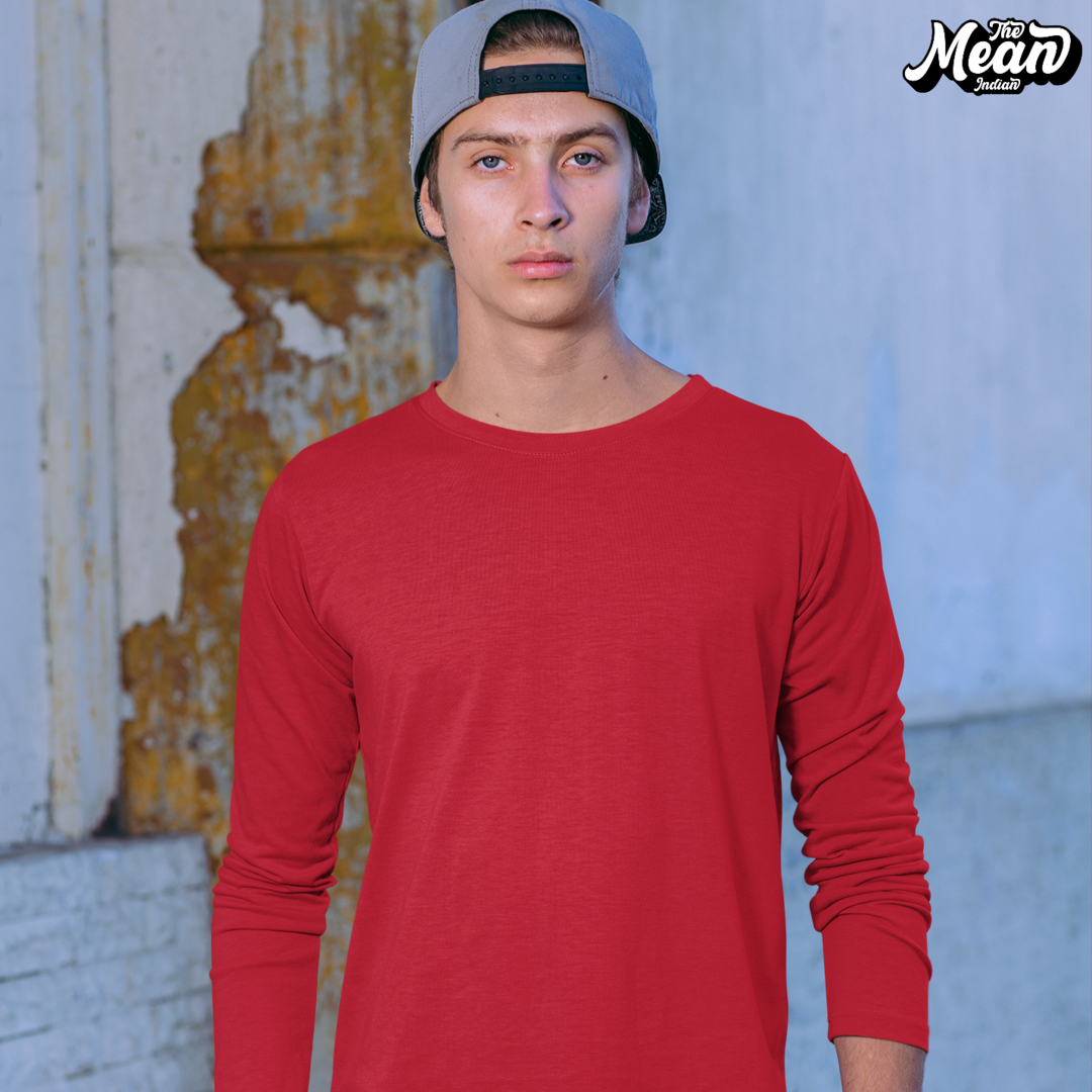 Full Sleeve Red T-shirt - Men The Mean Indian Store