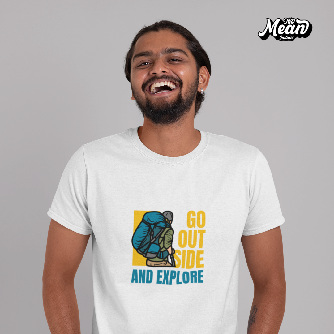 Go Outside And Explore - Boring Men's T-shirt The Mean Indian Store