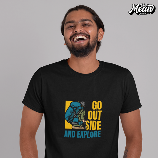 Go Outside And Explore - Boring Men's T-shirt The Mean Indian Store