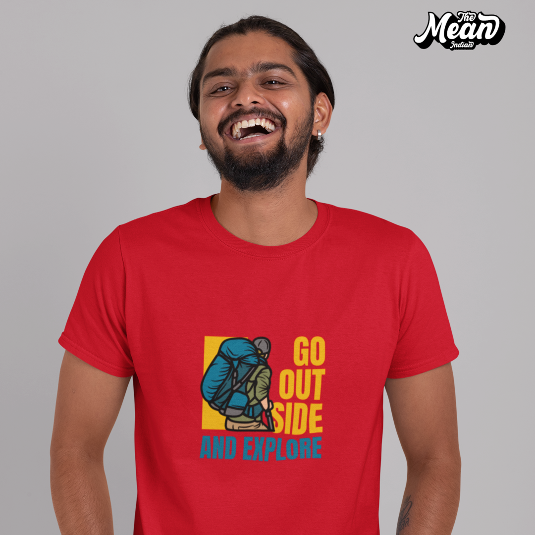 Go Outside And Explore - Boring Men's T-shirt The Mean Indian Store