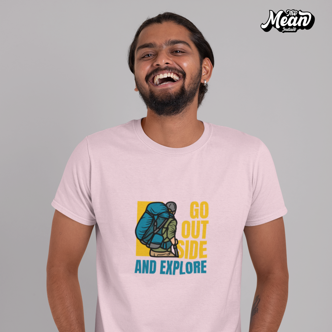 Go Outside And Explore - Boring Men's T-shirt The Mean Indian Store