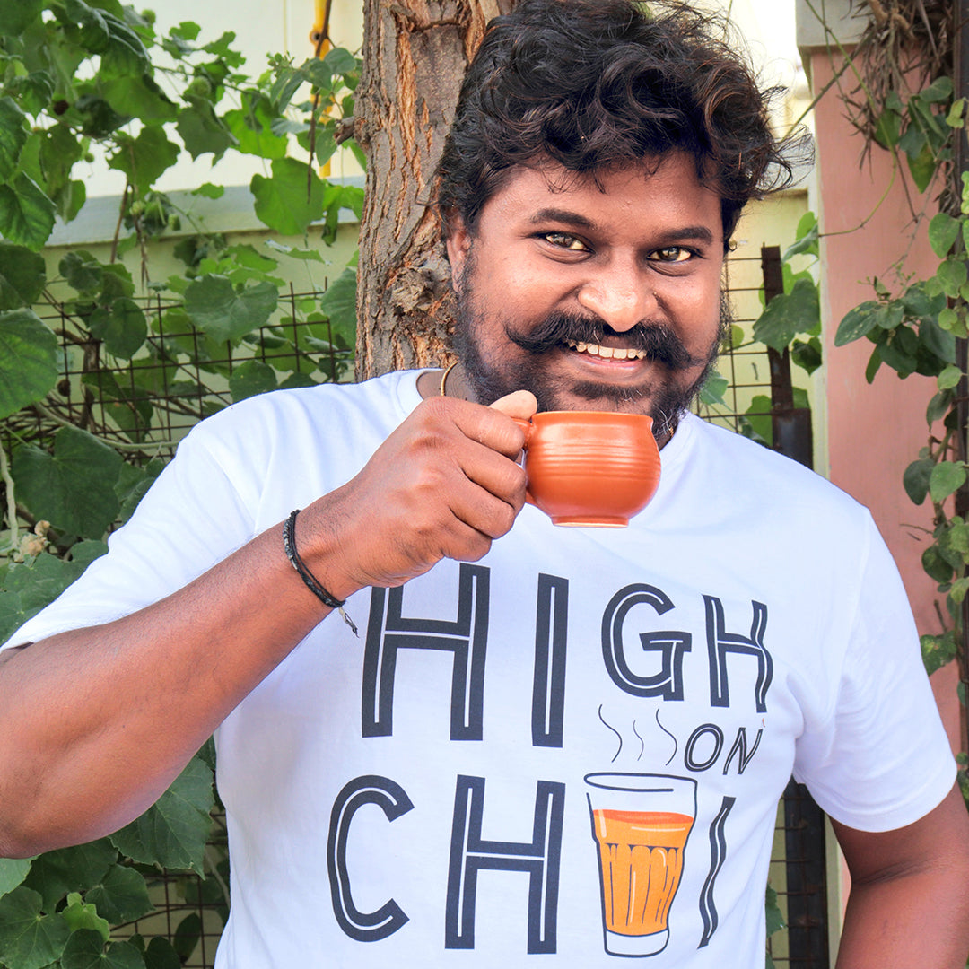High On Chai 02  - Men T-shirt The Mean Indian Store