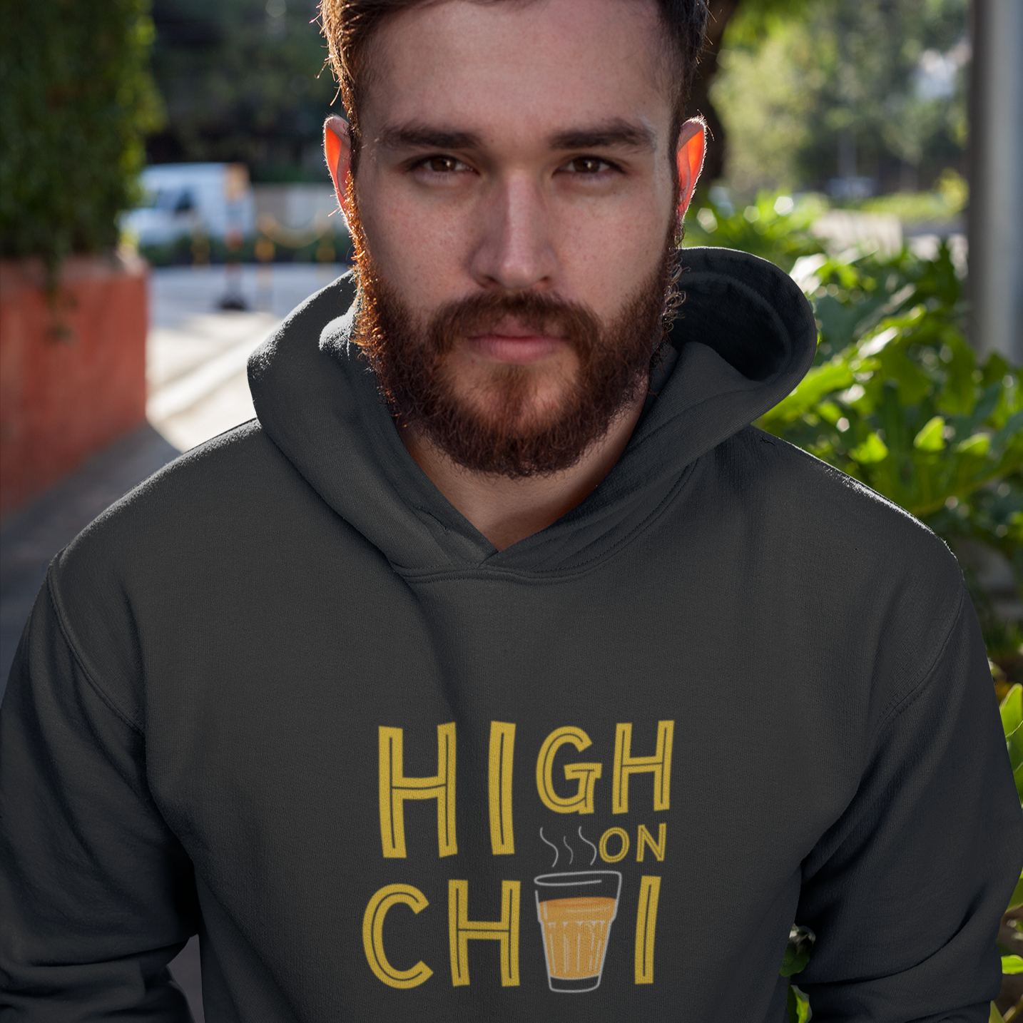 High On Chai - Men Hoodie The Mean Indian Store