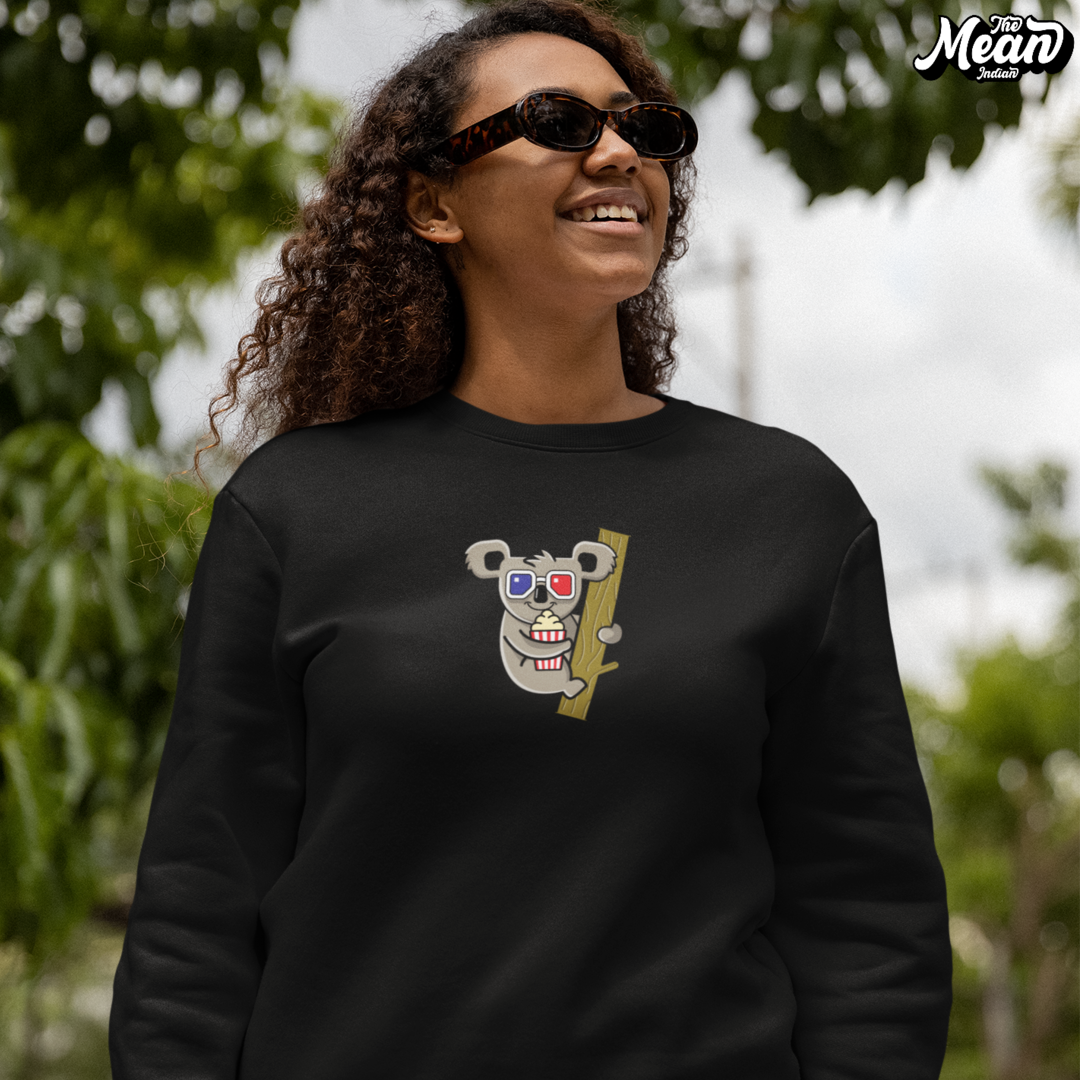 Koala - Women's Black Sweatshirt (Unisex) The Mean Indian Store