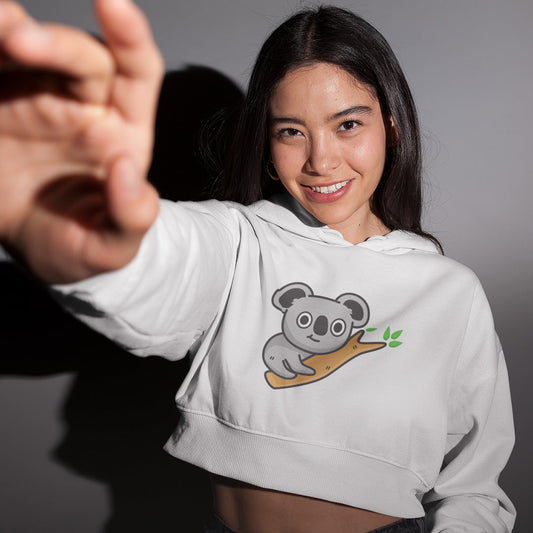 Koala - Women's Crop Hoodie The Mean Indian Store