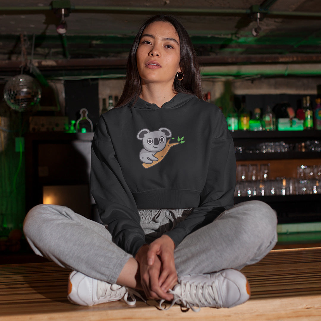 Koala - Women's Crop Hoodie The Mean Indian Store