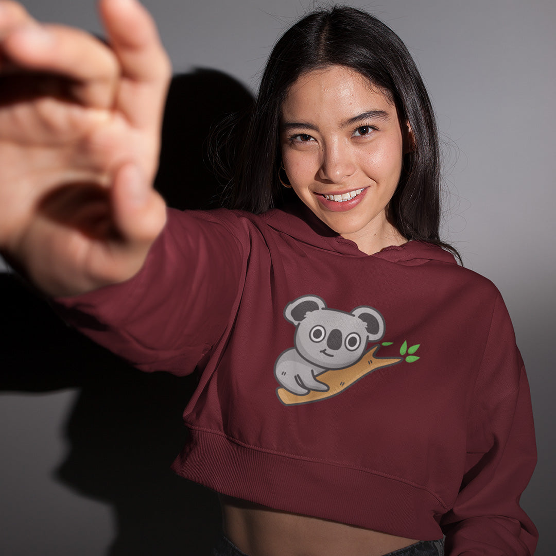 Koala - Women's Crop Hoodie The Mean Indian Store