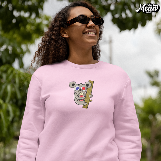 Koala - Women's Light Pink Sweatshirt (Unisex) The Mean Indian Store