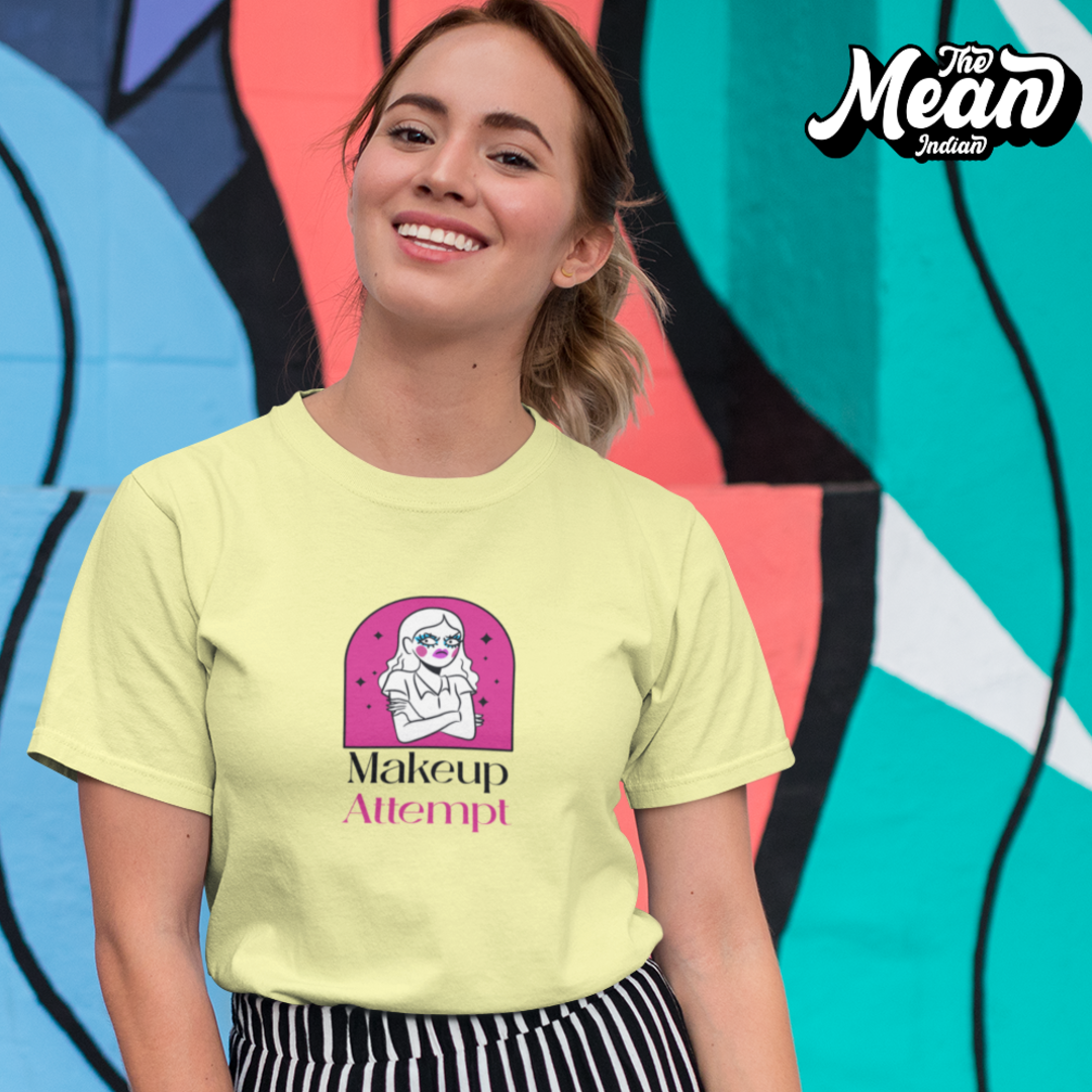 Makeup Attempt - Boring Women's T-shirt The Mean Indian Store