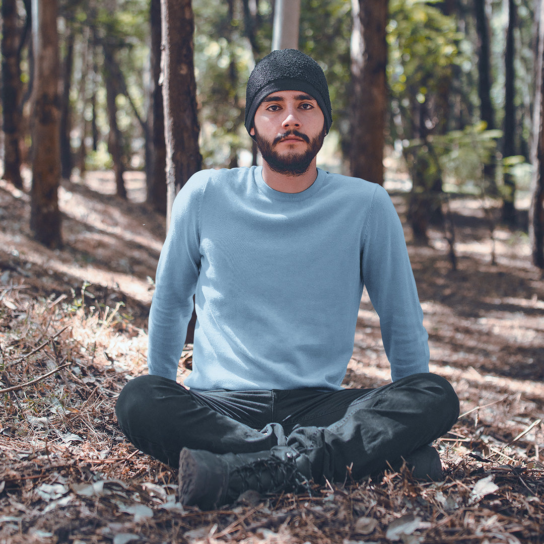 Men's Baby Blue Sweatshirt The Mean Indian Store